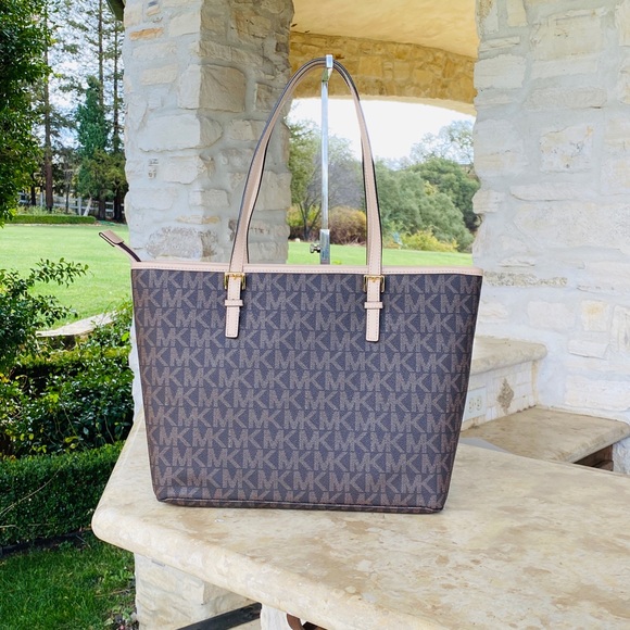 NWT Michael Kors Jet set signature tote&wallet - Picture 4 of 8